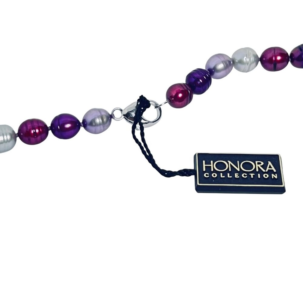 Honora Shades Of Purple Graduated Freshwater Baroque Pearl Necklace (6041) - Picture 6 of 6